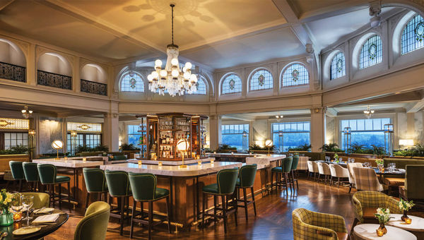 The 1902 Main Dining Room, named for the year the hotel opened, has ample window-side seating. The 1902 Main Dining Room, named for the year the hotel opened, has ample window-side seating.