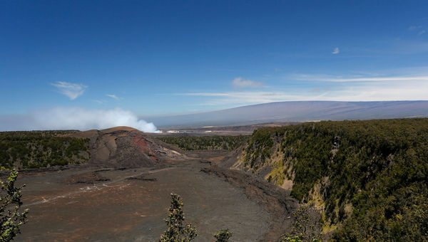 The view from Kilauea Iki Overlook at Hawaii Volcanoes National Park. The view from Kilauea Iki Overlook at Hawaii Volcanoes National Park.