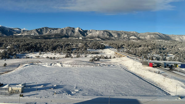 The view from the Hotel Polaris, over the academy and to the mountains beyond. The view from the Hotel Polaris, over the academy and to the mountains beyond.