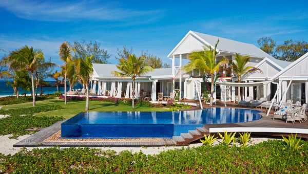 The villa at Jumeirah Thanda Island, a 12-acre property that also includes two traditional Swahili bandas (thatched huts). All offer direct ocean access. The villa at Jumeirah Thanda Island, a 12-acre property that also includes two traditional Swahili bandas (thatched huts). All offer direct ocean access.